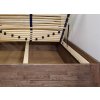 Postel s úložným prostorem Trinity, masiv dub, 140x200 (Barevné provedení HappyBed - dub Vosk - Světlý ořech, Volba typu roštů Laťový rošt NV, Výška rámu 03. 50 cm)