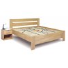 Postel z masivu Trinity, masiv buk (01-Ložná plocha 180x200 cm, Barevné provedení HappyBed - buk 15.Lak - Eben, Výška rámu 03. 50 cm)