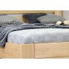 Postel z masivu Trinity, masiv buk (01-Ložná plocha 180x200 cm, Barevné provedení HappyBed - buk 15.Lak - Eben, Výška rámu 03. 50 cm)