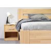 Postel s úložným prostorem Trinity, masiv buk, 140x200 (Barevné provedení HappyBed - buk 15.Lak - Eben, Volba typu roštů Laťový rošt NV, Výška rámu 03. 50 cm)