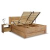 Postel s úložným prostorem Trinity 2, masiv buk, 140x200 (Barevné provedení HappyBed - buk 15.Lak - Eben, Volba typu roštů Laťový rošt NV, Výška rámu 03. 50 cm)