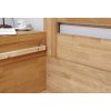Postel s úložným prostorem Trinity 2, masiv buk, 140x200 (Barevné provedení HappyBed - buk 15.Lak - Eben, Volba typu roštů Laťový rošt NV, Výška rámu 03. 50 cm)