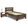 Postel z masivu Trinity, 120x200, masiv dub (Barevné provedení HappyBed - dub Vosk - Světlý ořech, Výška rámu 03. 50 cm)