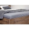 Postel z masivu Trinity, 120x200, masiv dub (Barevné provedení HappyBed - dub Vosk - Světlý ořech, Výška rámu 03. 50 cm)