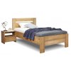 Postel z masivu Orfeus, 120x200, masiv buk (Barevné provedení HappyBed - buk 15.Lak - Eben, Výška rámu 03. 50 cm)