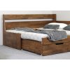 Rozkládací postel s úložným prostorem Gabriel, masiv buk - Pravá (Barevné provedení GABI Lak - Olše)