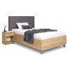 Čalouněná postel La Finesa, s úložným prostorem, 120x200 cm (GrivalBed exclusive potahy Zelená látka, GrivalBed lamino 05. Bílá, Volba typu roštů Čelní výklop)