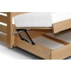 Rozkládací postel s úložným prostorem Doublemax, masiv buk (Barevné provedení GABI Lak - Alu)
