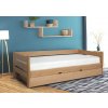 Postel s vyklápěcím roštem Darvin, 100x200, masiv buk (Barevné provedení GABI Lak - Wenge)
