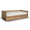 Postel s vyklápěcím roštem Darvin, 100x200, masiv buk (Barevné provedení GABI Lak - Wenge)