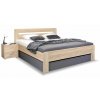 Manželská postel s úložným prostorem a rošty Santoria Color (01-Ložná plocha 180x200 cm, Volba typu roštů Čelní výklop, Výběr materiálu LRM Dub zlatý/Bílá)