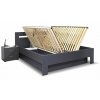 Manželská postel s úložným prostorem a rošty Linda (01-Ložná plocha 180x200 cm, Volba typu roštů Čelní výklop, Výběr materiálu LRM 12. Antracit)
