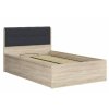 31368 2 postel jednoluzko s uloznym prostorem a rostem tetris 120x200 dub sonoma cerna