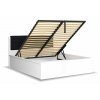 31386 postel dvouluzko s uloznym prostorem a rostem tetris 140x200 bila lesk cerna