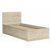 31413 2 postel jednoluzko s uloznym prostorem a rostem tetris 90x200 dub sonoma