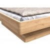 Moderní dřevěná buková postel s úložným prostorem FENIX 2, rošty v ceně (01-Ložná plocha 180x200 cm, 01-Moření Rovder buk Lak-třešeň, Volba typu roštů Laťový rošt NV)
