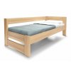 Rohová zvýšená postel jednolůžko ELA - PRAVÁ, 140x200 cm, masiv buk (01-Moření Rovder buk Lak-třešeň)