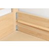 Rohová zvýšená úložná postel jednolůžko ELA - LEVÁ, 120x200, Rošt v ceně (01-Moření Rovder buk Lak-třešeň, Volba typu roštů Laťový rošt BV)