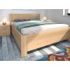 Moderní dřevěná buková postel s úložným prostorem IVANA, rošty v ceně (01-Ložná plocha 180x200 cm, 01-Moření Rovder buk Lak-třešeň, Volba typu roštů Laťový rošt NV)