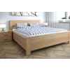 Moderní dřevěná buková postel s úložným prostorem LAURA, rošty v ceně (01-Ložná plocha 180x200 cm, 01-Moření Rovder buk Lak-třešeň, Volba typu roštů Laťový rošt NV)