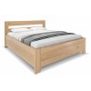 Moderní dřevěná buková postel s úložným prostorem ROMANA, rošty v ceně (01-Ložná plocha 180x200 cm, 01-Moření Rovder buk Lak-třešeň, Volba typu roštů Laťový rošt NV)