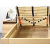 Zvýšená úložná postel jednolůžko ELA, masiv buk (01-Moření Rovder buk Lak-třešeň, Rozměr 100 x 200 cm, Volba typu roštů Laťový rošt NV)