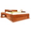 Manželská postel s úložným prostorem VAREZZA 6B 160x200, 180x200, masiv buk - moření třešeň