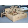 Zvýšená postel s úložným prostorem Dan, 160x200, 180x200, masiv buk