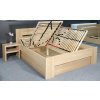 Zvýšená postel s úložným prostorem Matěj, 160x200, 180x200, masiv buk