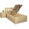 Zvýšená postel s úložným prostorem Rocco, 90x200, 80x200, masiv buk
