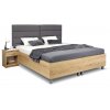 Čalouněná postel dvoulůžko La Futura, s úložným prostorem