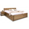 Postel dvoulůžko s úložným prostorem MARK, masiv smrk