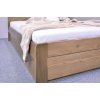 Postel dvoulůžko s úložným prostorem MARK, masiv smrk