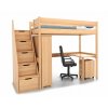 Poschoďová postel se schody JUNIOR 8, masiv buk