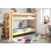 Poschoďová postel JUNIOR 3, LEVÁ , masiv buk   (Varianta Plocha pro matrace 80x200 cm, Výběr odstínu Lak - šedá)