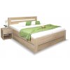Manželská postel s úložným prostorem LADA (01-Ložná plocha 180x200 cm, Volba typu roštů Čelní výklop, Výběr materiálu LRM 12. Antracit)
