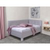Rohová čalouněná postel Valia, s roštem a úložným prostorem, 120x200, Levá (Varianta Výběr potahu Letto-93)