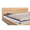Moderní dřevěná buková postel s úložným prostorem FENIX 1, rošty v ceně (01-Ložná plocha 180x200 cm, 01-Moření Rovder buk Lak-tm.ořech, Volba typu roštů Laťový rošt BV)
