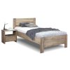 Postel z masivu Mistral, 120x200, masiv buk (Barevné provedení HappyBed - buk 15.Lak - Eben, Výška rámu 03. 50 cm)