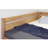 Postel z masivu Academia, 120x200, masiv buk, Levá (Barevné provedení HappyBed - buk 15.Lak - Eben, Výška rámu 03. 50 cm)