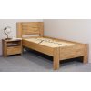 Postel z masivu Trinity 2, 120x200, masiv buk (Barevné provedení HappyBed - buk 15.Lak - Eben, Výška rámu 03. 50 cm)