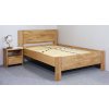 Postel z masivu Trinity 2, 140x200, masiv buk (Barevné provedení HappyBed - buk 15.Lak - Eben, Výška rámu 03. 50 cm)