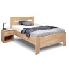 Postel z masivu Trinity, 120x200, masiv buk (Barevné provedení HappyBed - buk 15.Lak - Eben, Výška rámu 03. 50 cm)