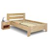 Postel z masivu Trinity, 140x200, masiv buk (Barevné provedení HappyBed - buk 15.Lak - Eben, Výška rámu 03. 50 cm)