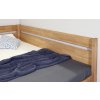 Zvýšená postel z masivu Academia, 140x200, masiv buk, Pravá (Barevné provedení HappyBed - buk 15.Lak - Eben, Výška rámu 03. 50 cm)