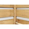 Zvýšená postel z masivu Academia, 140x200, masiv buk, Pravá (Barevné provedení HappyBed - buk 15.Lak - Eben, Výška rámu 03. 50 cm)
