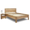 Zvýšená postel z masivu Klementin, 140x200, masiv buk (Barevné provedení HappyBed - buk 15.Lak - Eben, Výška rámu 03. 50 cm)