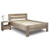 Zvýšená postel z masivu Primátor, 140x200, masiv buk (Barevné provedení HappyBed - buk 15.Lak - Eben, Výška rámu 03. 50 cm)