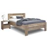 Zvýšená postel z masivu Primátor, 140x200, masiv buk (Barevné provedení HappyBed - buk 15.Lak - Eben, Výška rámu 03. 50 cm)