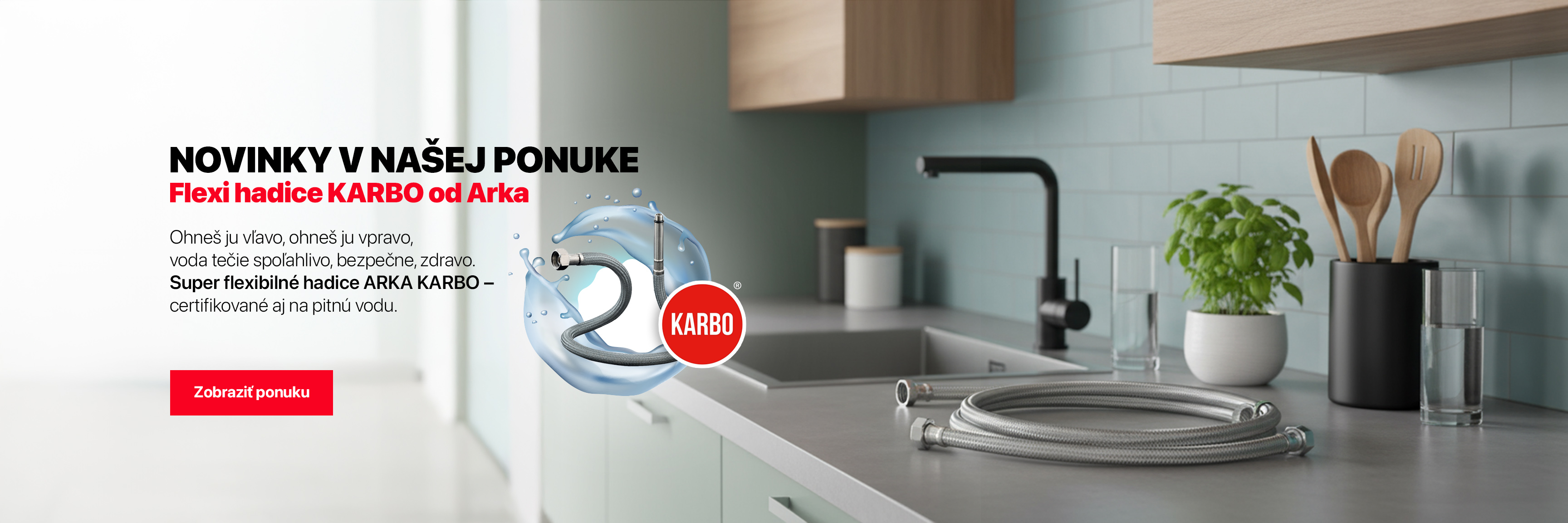 Novinka - flexi hadice KARBO Arka